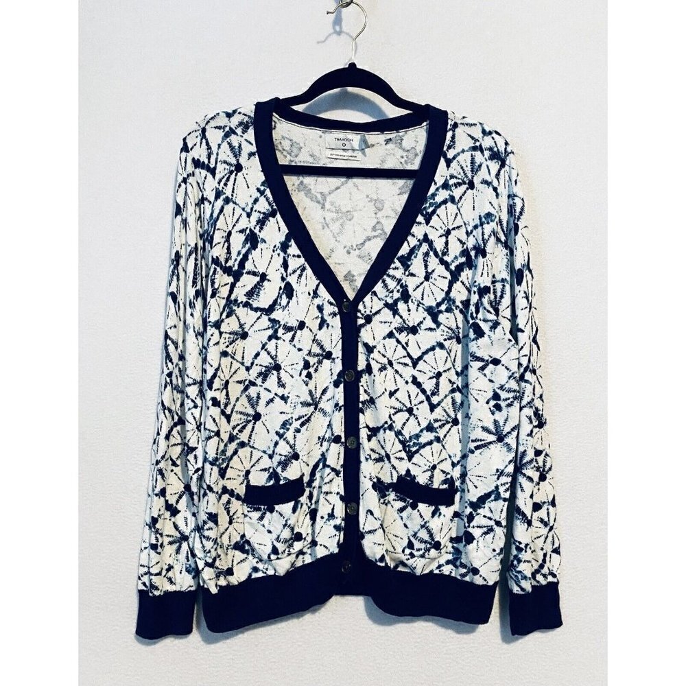 Thakoon for Target Cardigan Sweater Womens 1X Shibori Print Button Front Boho - Picture 2 of 9